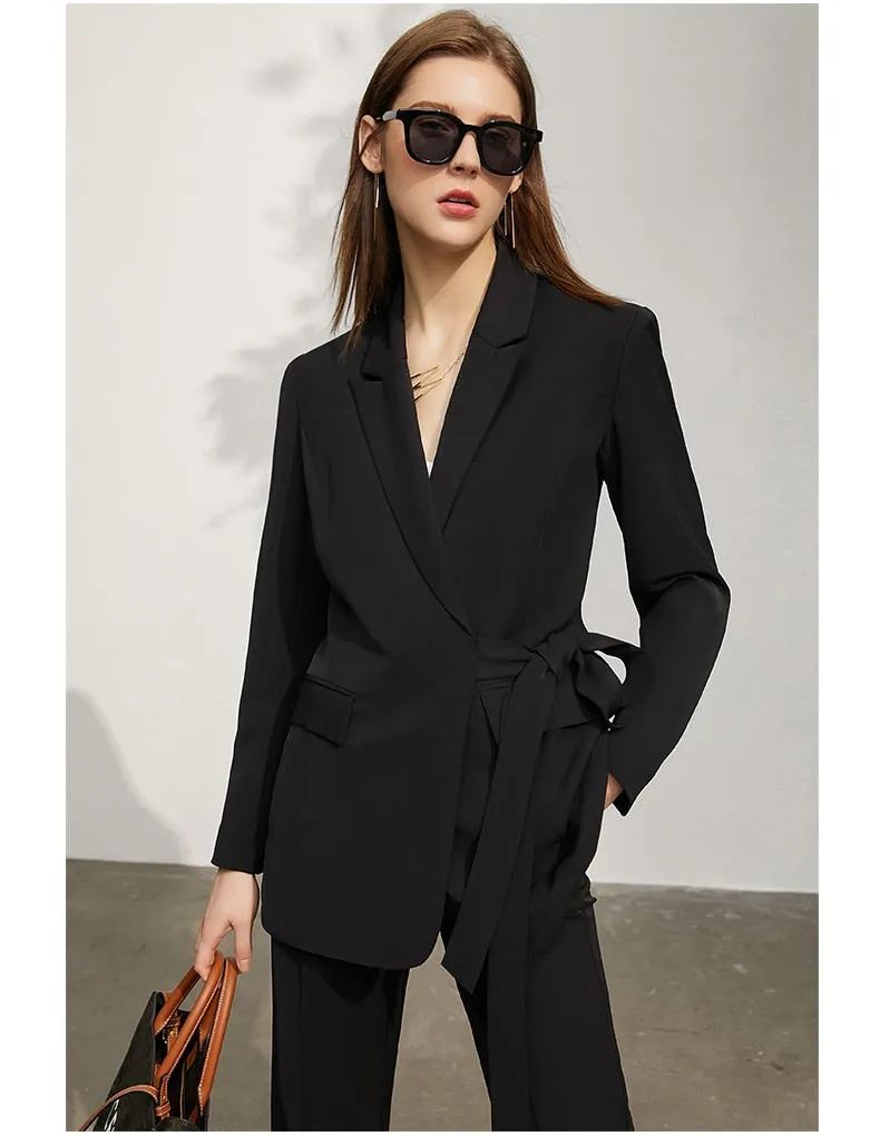 Business Chic Two-Piece Blazer and Pants Set